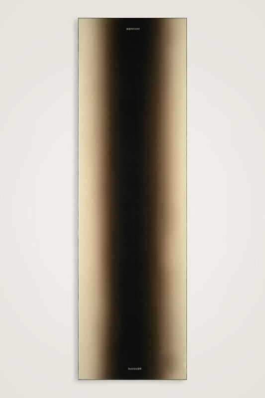 Gradient Black-Beige Crepe Silk Shawl - 1