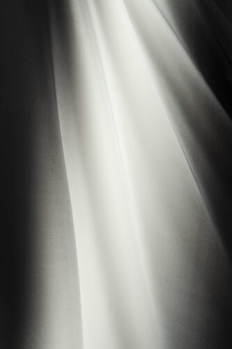 Gradient Black-White Crepe Silk Shawl - 4