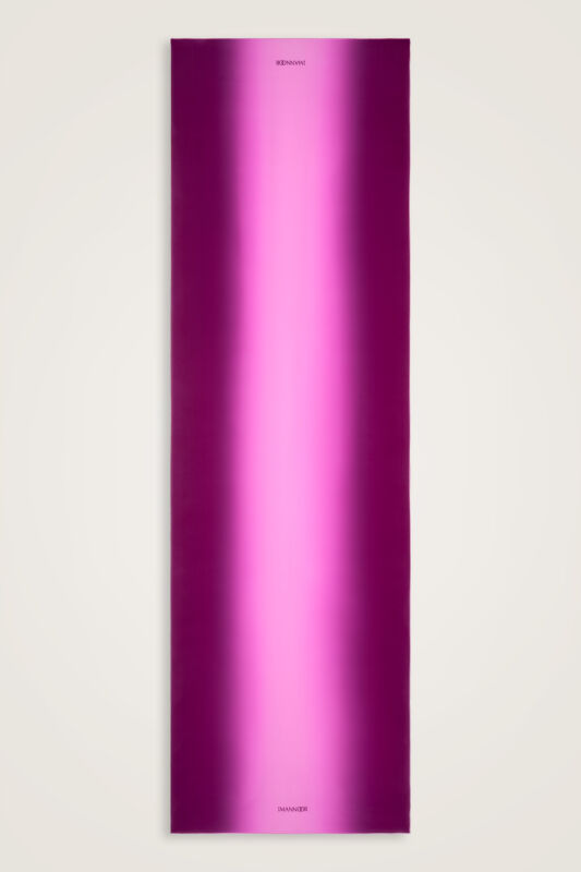 Gradient Fuchsia-Pink Crepe Silk Shawl - 1