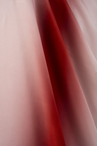 Gradient Red-Powder Crepe Silk Shawl - 2
