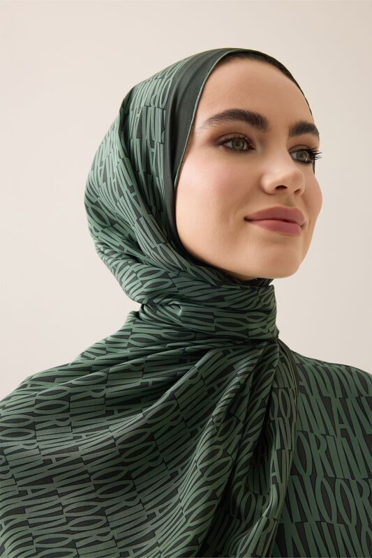 Green Crepe Silk Shirt Shawl - 3