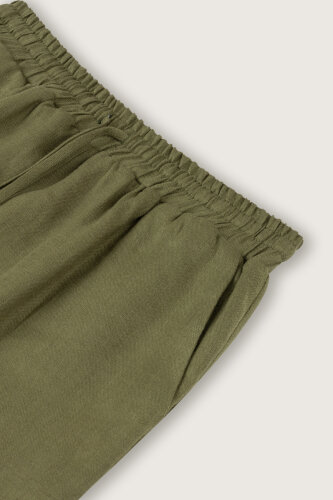 Green Linen Trousers with Pockets - 3