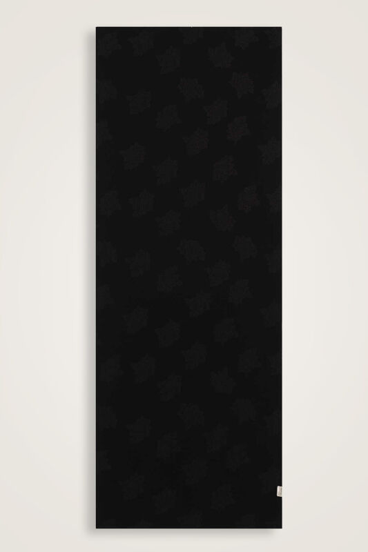 Gül Jakar Siyah Supreme Şal 70x180 - 2