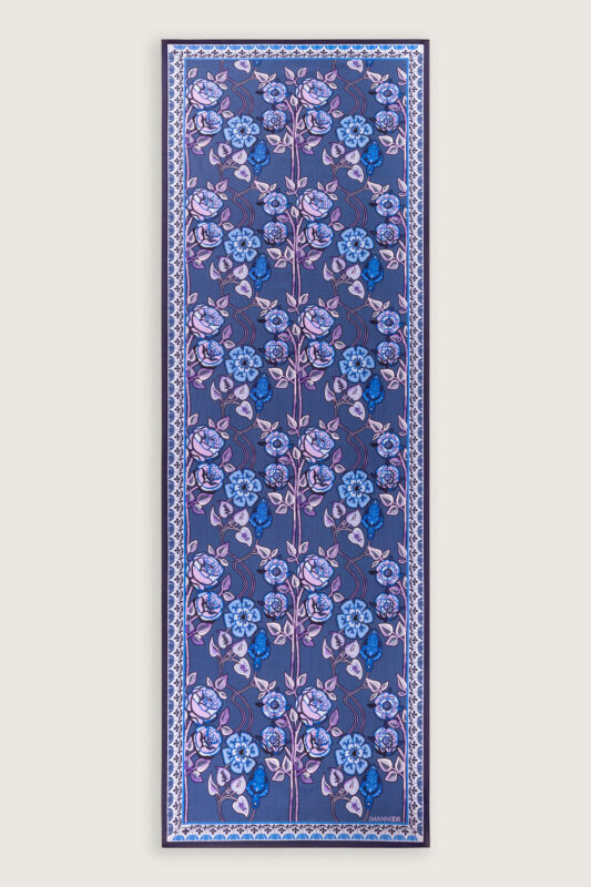 Gül Sarmaşık Leylak Floş Viskon Şal 70x210 - 2