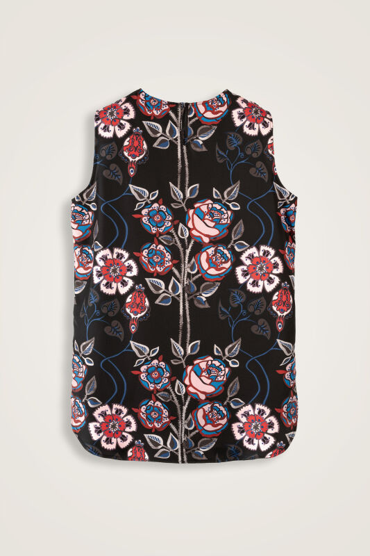 Gül Sarmaşık Tivil İpek Siyah İpek Atlet - 4