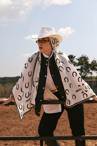 Gülsarı Beyaz Krep İpek Şal 70x210 - Imannoor (2)