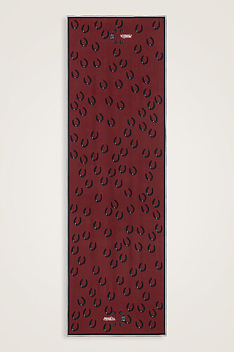 Gülsarı Bordo Krep İpek Şal 70x210 - Imannoor (1)