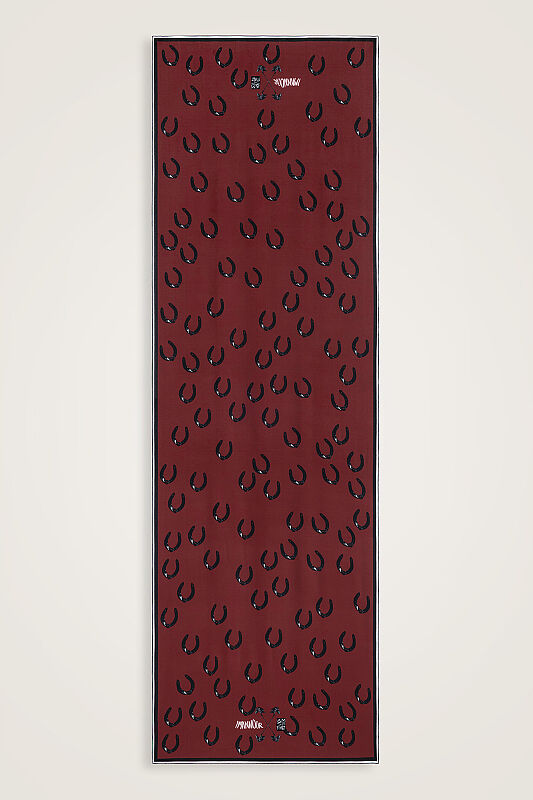 Gulsari Burgundy Crepe Silk Scarf - 1