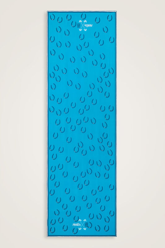 Gulsari Turquoise Crepe Silk Scarf - 1