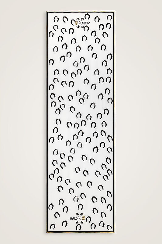 Gulsari White Crepe Silk Scarf - 1