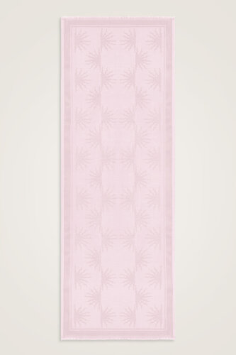 Güneş Doğarken Açık Pembe Pamuk İpek Şal 80x200 - Imannoor