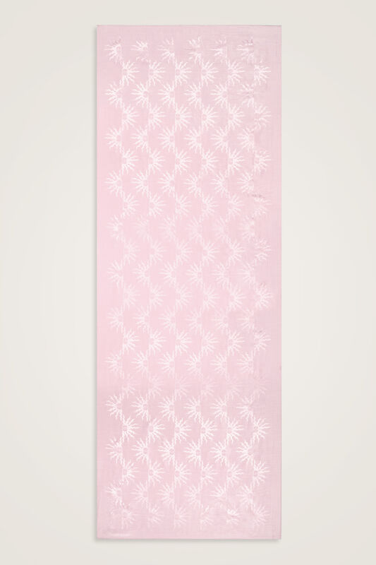 Güneş Doğarken Açık Pembe Shiny Jakar Şal 70x200 - 2