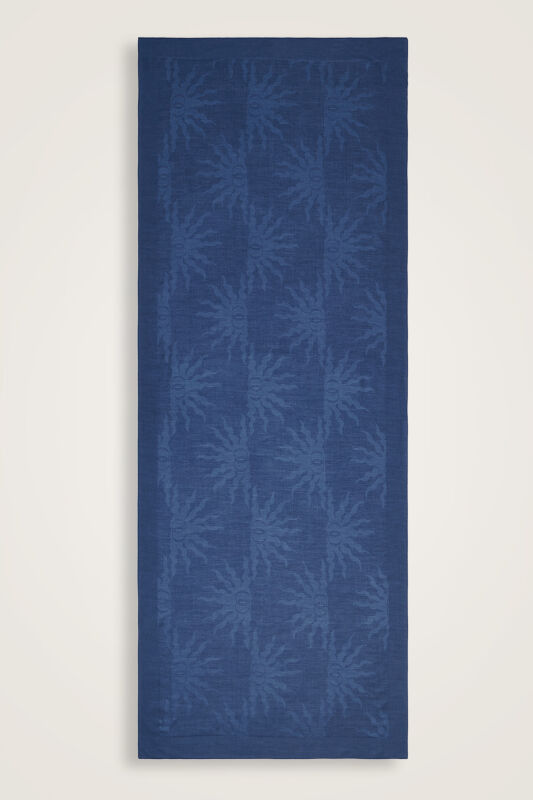 Güneş Doğarken Lacivert Ferah Tencel Şal 700x200 - 2