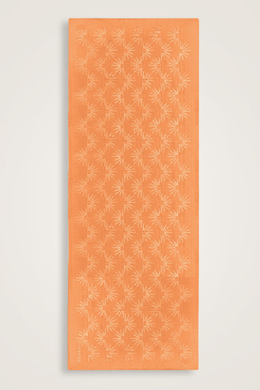 Güneş Doğarken Safran Shiny Jakar Şal 70x200 - 2