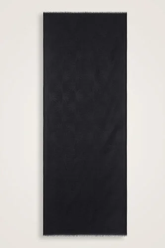 Güneş Doğarken Siyah Pamuk İpek Şal 80x200 - Imannoor (2)