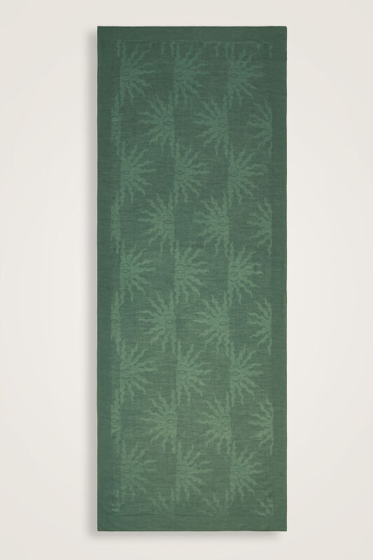 Güneş Doğarken Yeşil Ferah Tencel Şal 700x200 - 2