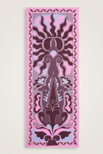Güneş ve Mızrak Pembe Pamuk Şal 70x200 