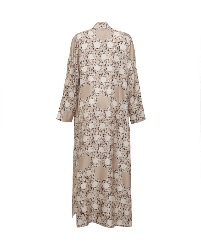 Halkalar Taş Tivil İpek Kimono - 4