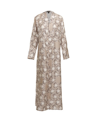 Halkalar Taş Tivil İpek Kimono - 2