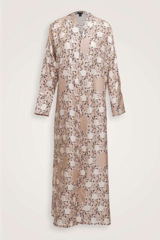 Halkalar Taş Tivil İpek Kimono - 2