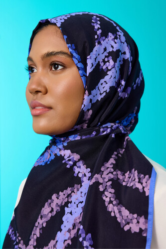 Halo Flush Viscose Shawl Purple - 3