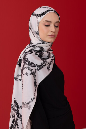 Halo Flush Viscose Shawl White - 5