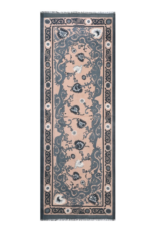 Hayat Bej İpek Vual Şal 70x200 - 2