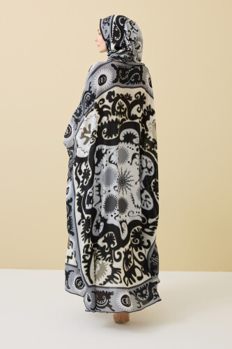 Hayat Black Silk Kaftan - 6