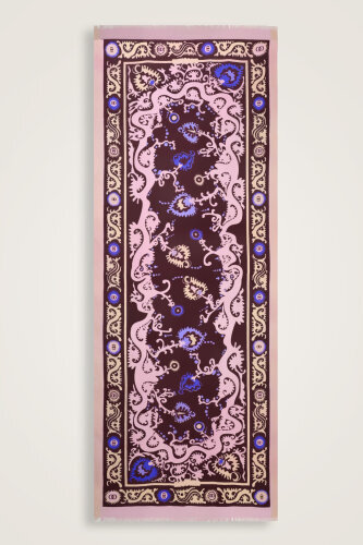 Hayat Bordo İpek Vual Şal 70x200 - Imannoor (2)