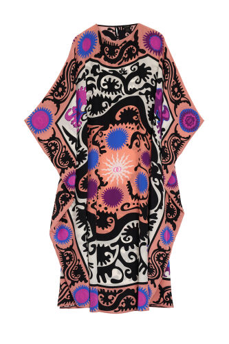 Hayat Pembe İpek Kaftan - 2