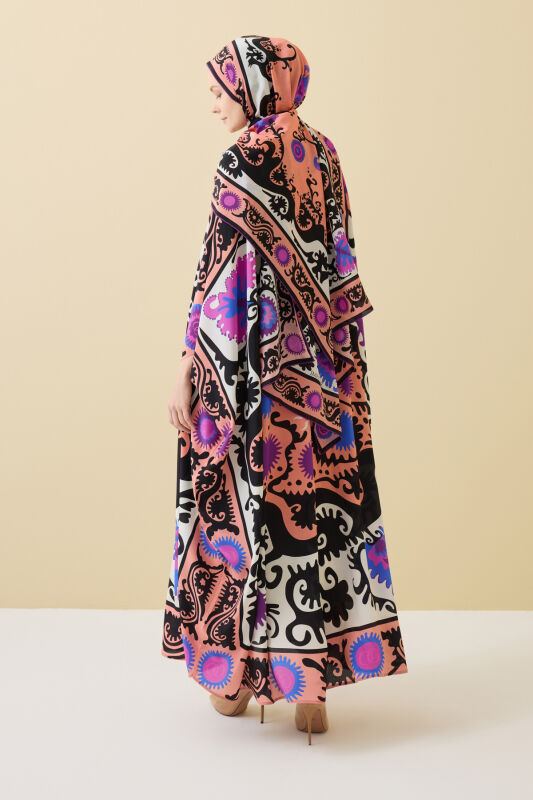 Hayat Pembe İpek Kaftan - 6