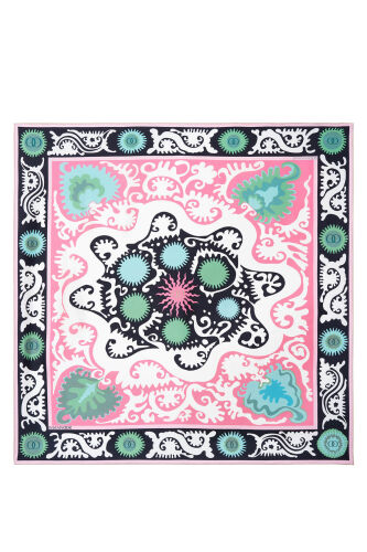 Hayat Pink-Salmon Double-Sided Twill Silk Scarf 