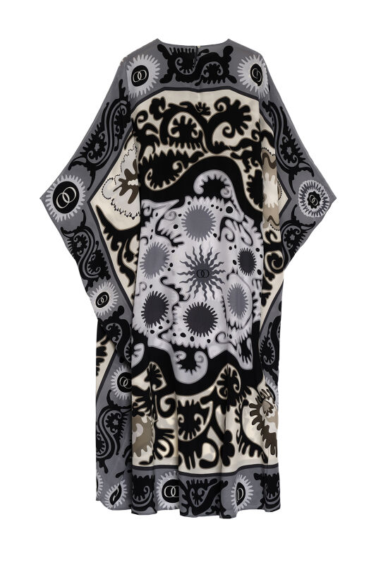 Hayat Siyah İpek Kaftan - 4