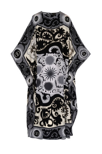 Hayat Siyah İpek Kaftan - 2