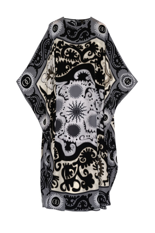 Hayat Siyah İpek Kaftan - 2