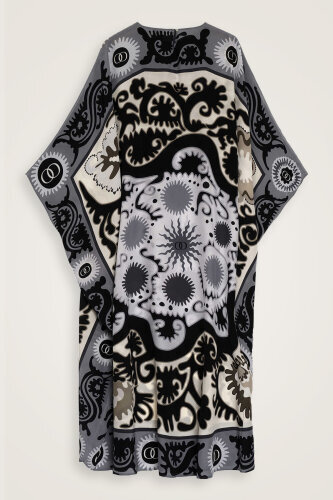 Hayat Siyah İpek Kaftan - 4