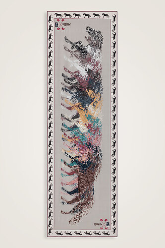 Heavenly Breeze Stone Crepe Silk Scarf 