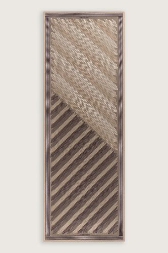 Herringbone Beige Viscose Shawl - 2