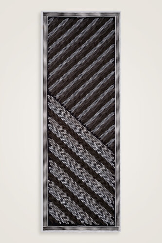 Herringbone Black Viscose Shawl - Imannoor (1)