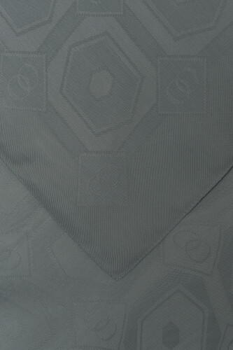 Hexagon Baklava Anthracite Ramy Jacquard Shawl - 2