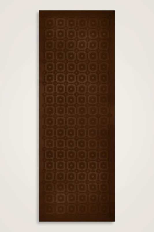 Hexagon Baklava Brown Ramy Jacquard Shawl - 1
