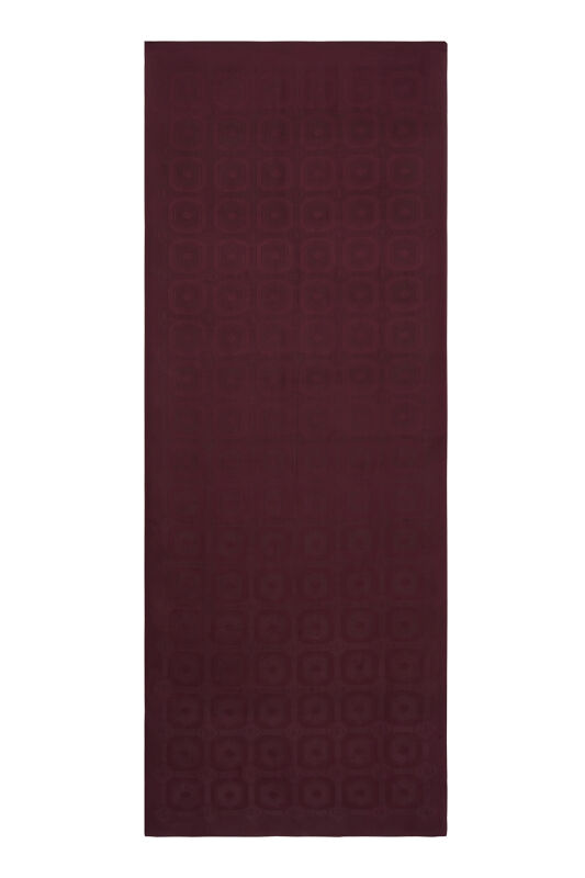 Hexagon Baklava Burgundy Ramy Jacquard Shawl - 2