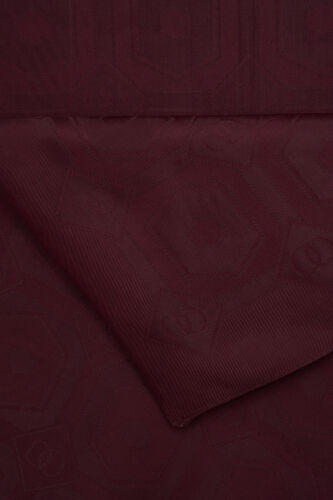 Hexagon Baklava Burgundy Ramy Jacquard Shawl - 3