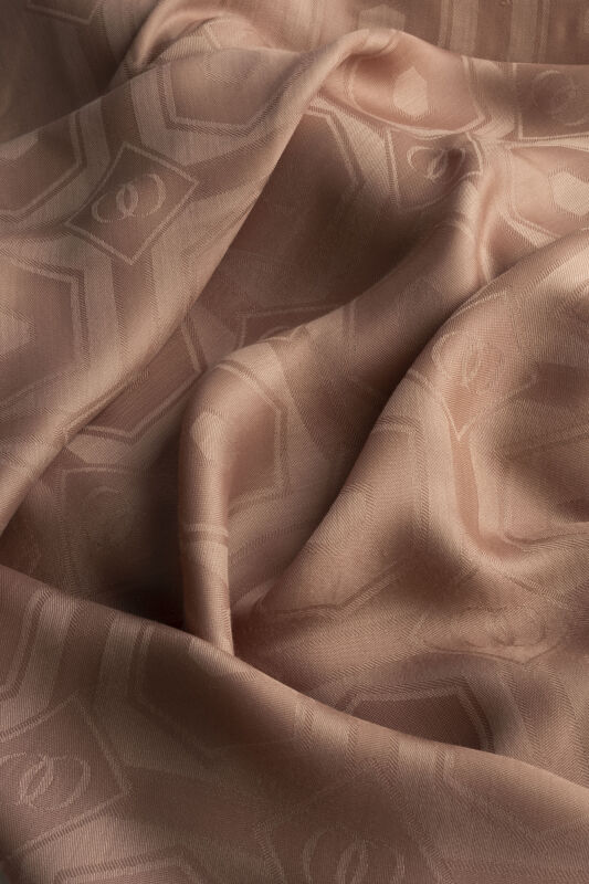 Hexagon Baklava Dusty Rose Ramy Jacquard Shawl - 4