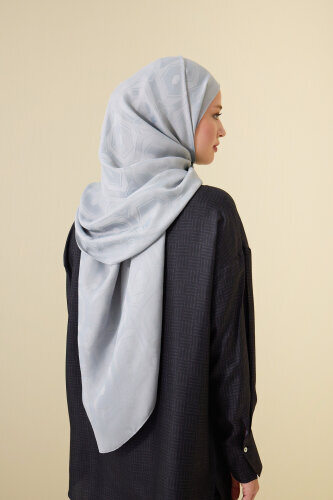 Hexagon Baklava Emerald Green Ramy Jacquard Shawl - 5