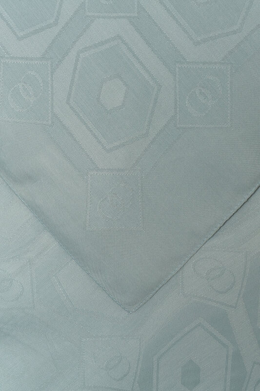 Hexagon Baklava Gray Ramy Jacquard Shawl - 2