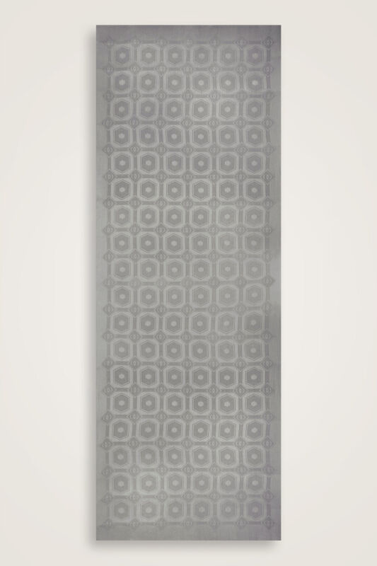 Hexagon Baklava Gray Ramy Jacquard Shawl - 2