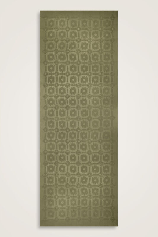 Hexagon Baklava Khaki Ramy Jacquard Shawl - 1