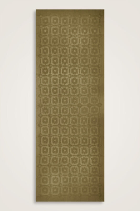 Hexagon Baklava Khaki Ramy Jacquard Shawl - 2