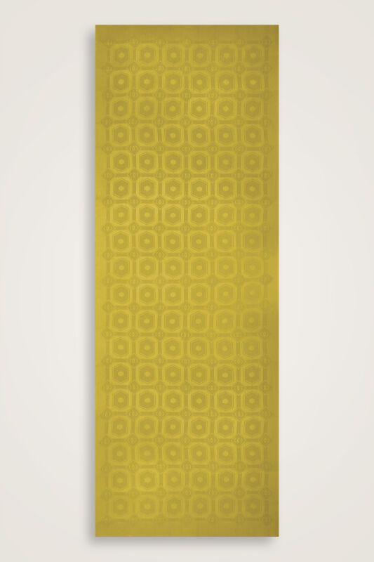 Hexagon Baklava Mustard Ramy Jacquard Shawl - 2